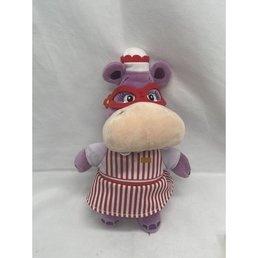 Disney Doc McStuffins 8" Hallie Hippo Plush Purple Just Play Stuffed Animal Toy